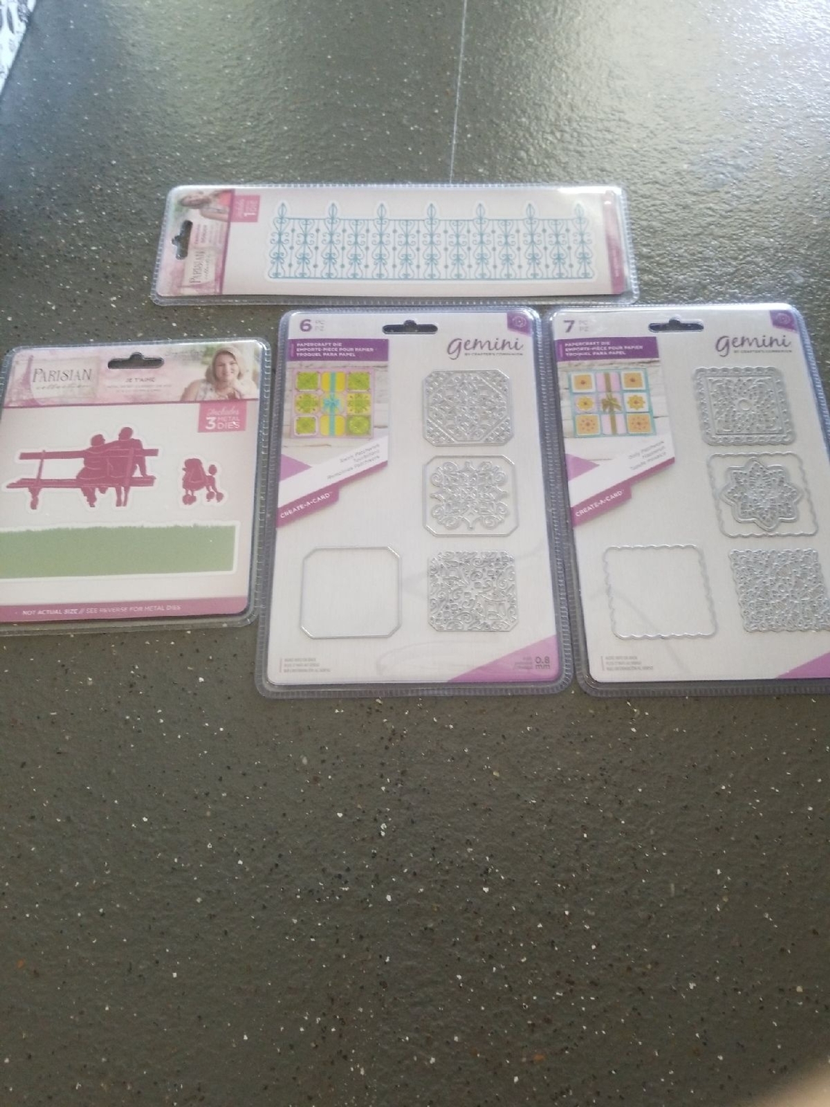 Crafters companion Parisian and patchwork dies 2 sets of each
