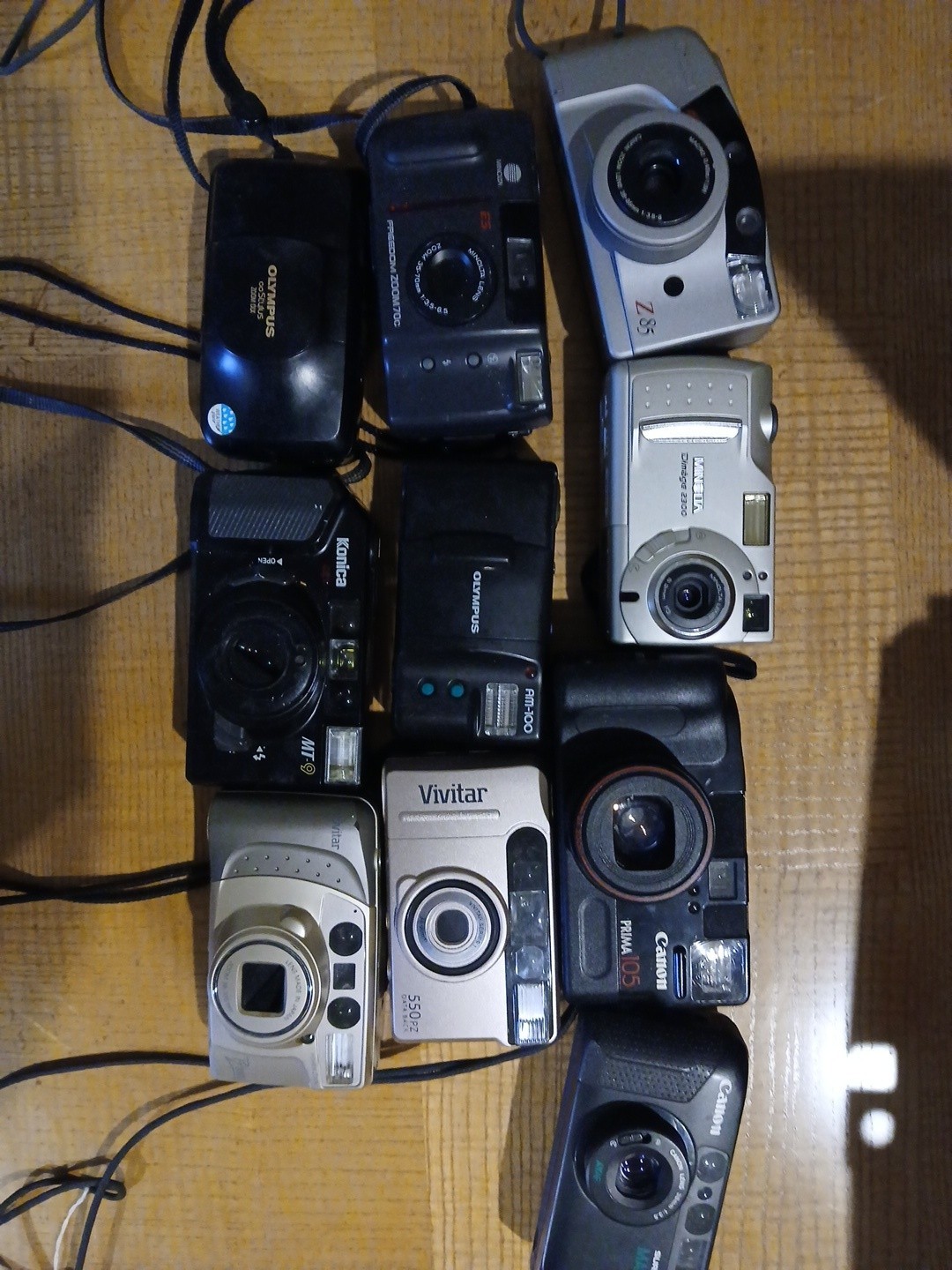 e Lot of 10 Vintage Film Cameras – Untested – Olympus Stylus DLX,canon Sure Shot