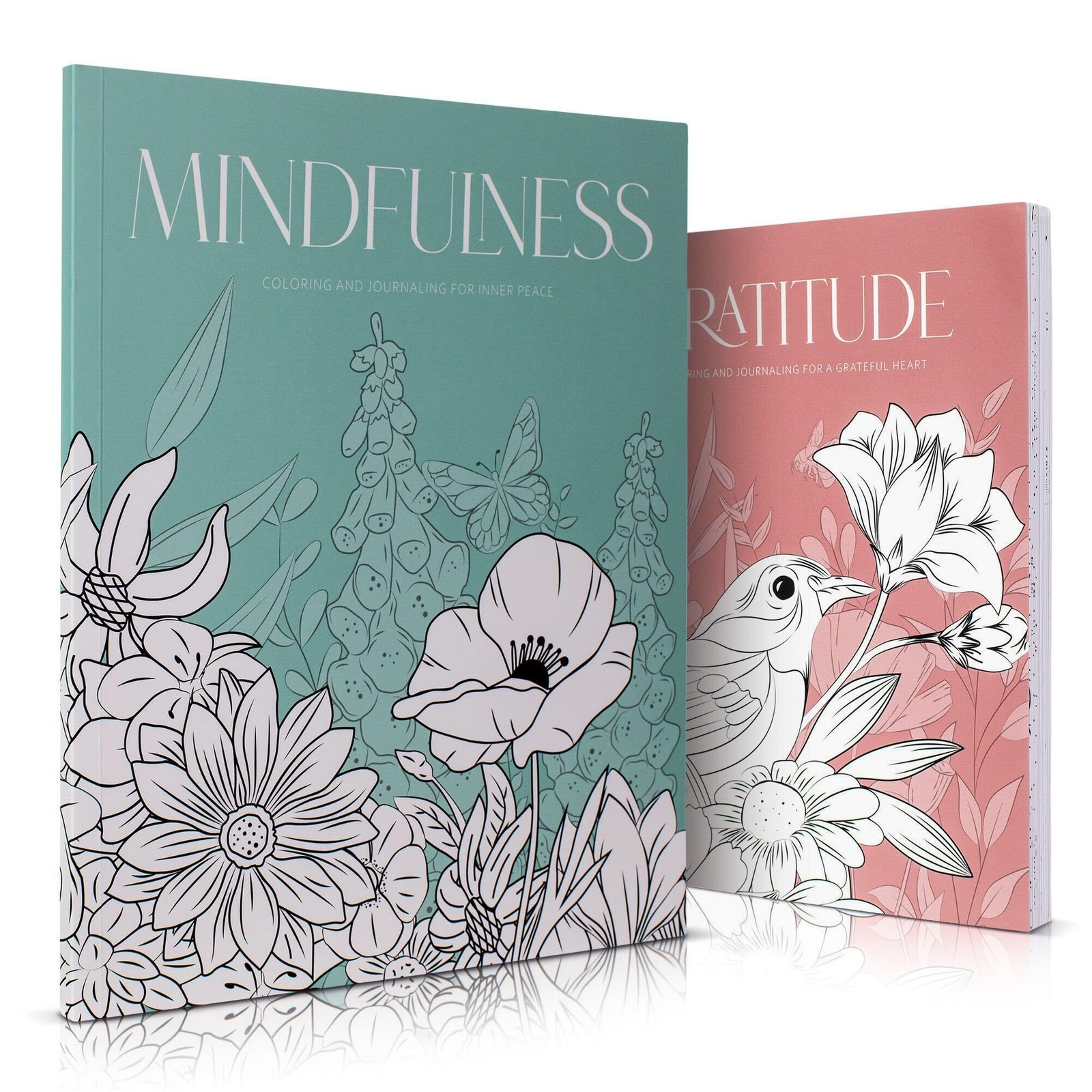 Beautiful Adult Coloring Book Set of 2 for Relaxation - Gratitude and Mindful...