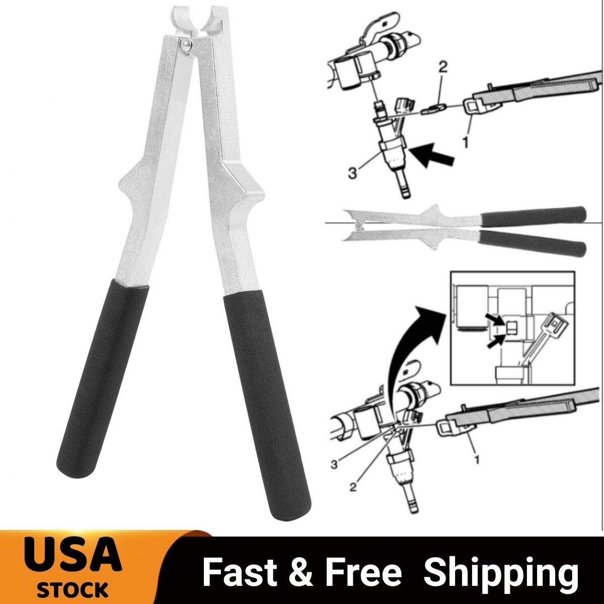6708 EN-51097 Injector Retaining Clip Installer & Remover for GM 2013 And Newer