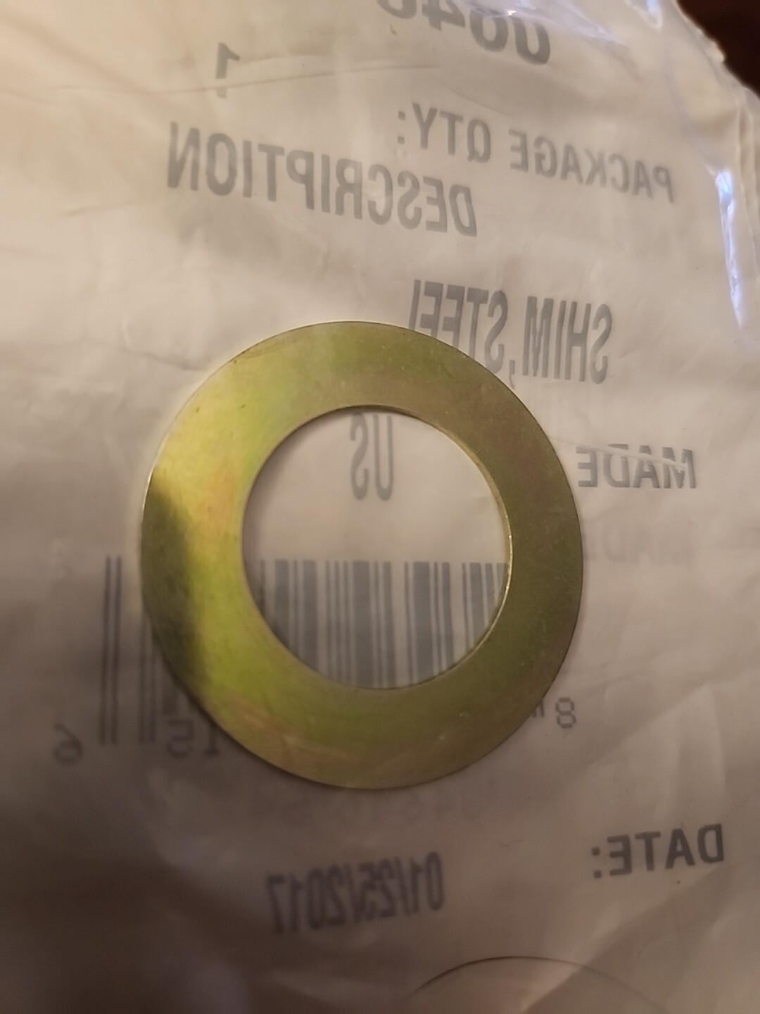 Arctic Cat Driven Clutch Shim Washer 23.114 ID x 38.1 OD x 0.76 0648-849 Oem