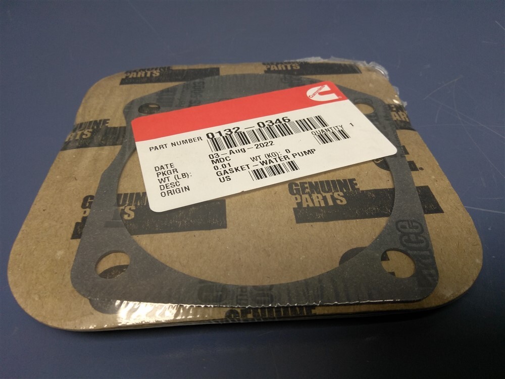 Cummins 0132-0346 Water Pump Gasket Genuine OEM