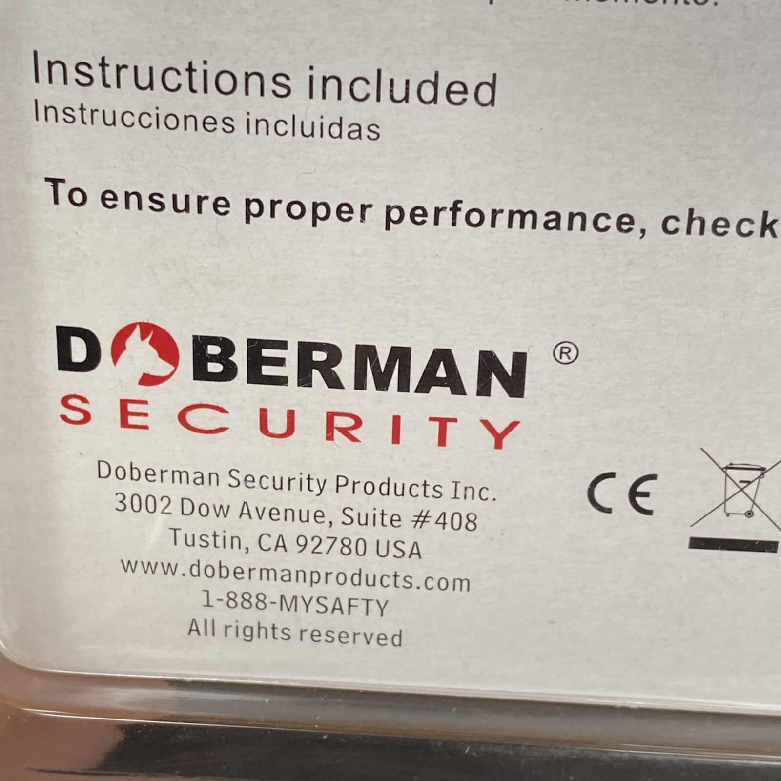 Doberman Security Mini Entry Defender 100db Chime Model SE-0129 LOUD WINDOW DOOR