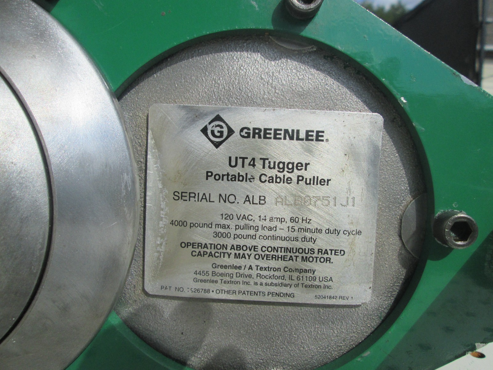 GREENLEE UT4 2 speed control box foot pedal Puller Floor Mount 4k Ready to Pull