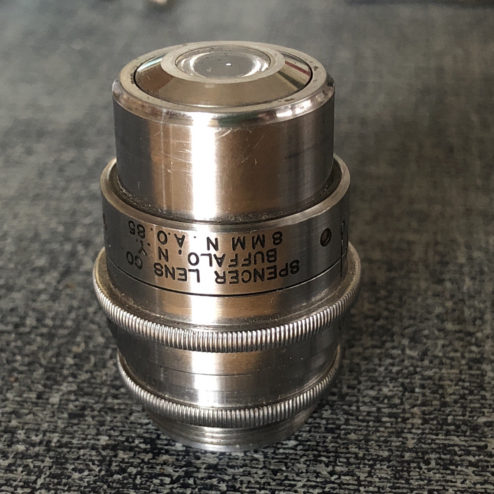 Spencer Optical 8mm Microscope Objective RMS Iris N.A. 0.85