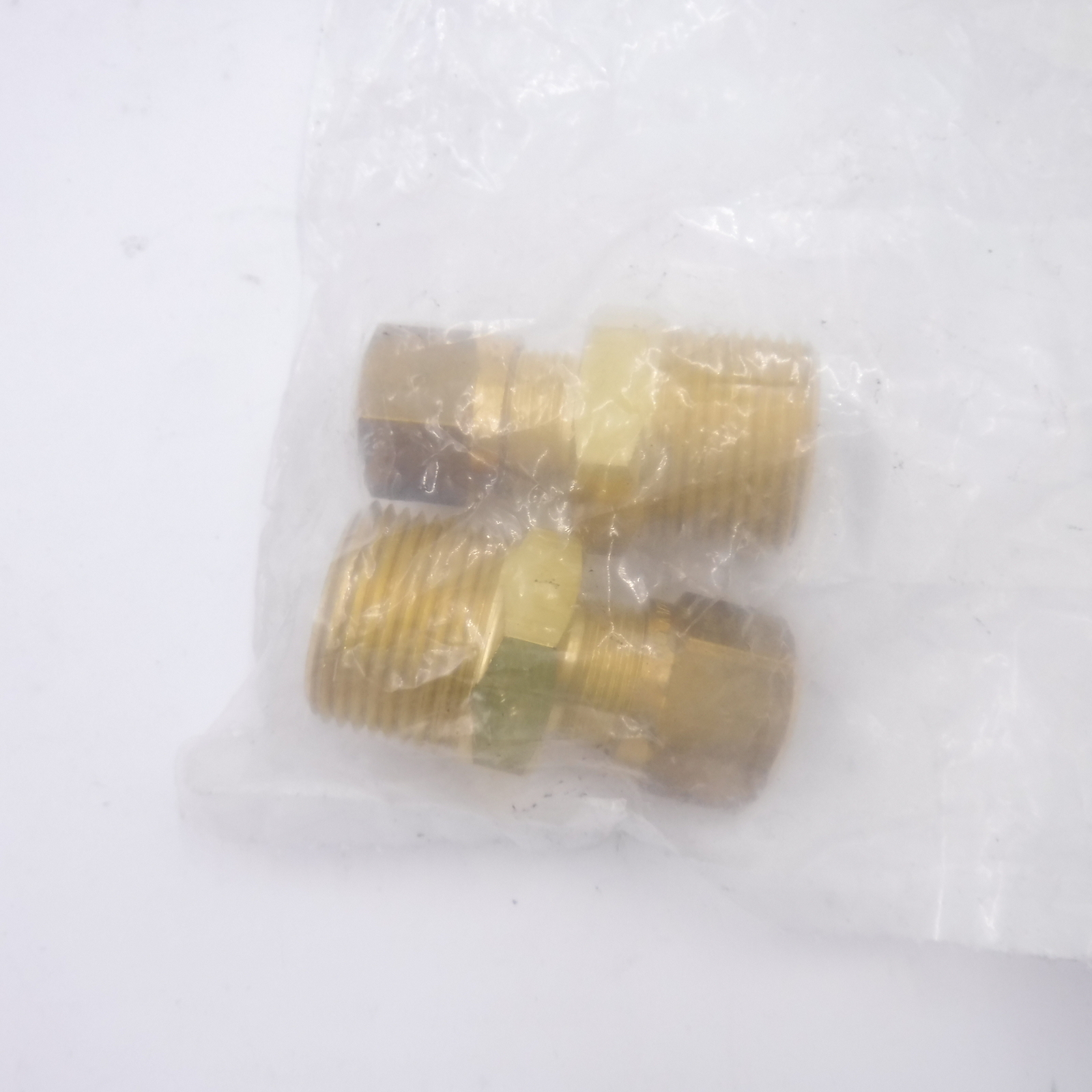2 Pack Brass Air Brake 1/2" Tube x 3/4" MNPT Connectors Couplings Fittings