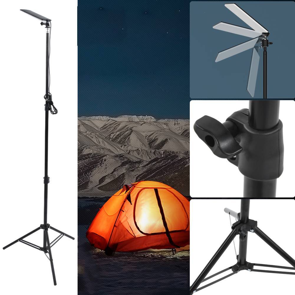 71" Telescoping Tripod Work Light 1680 Lumen Portable Camping Light LED USB Lamp
