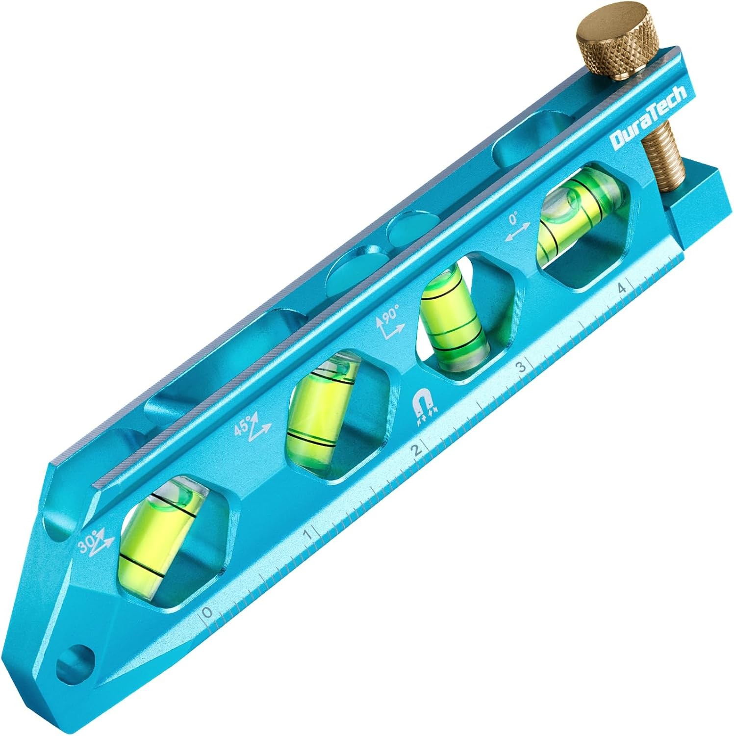 DURATECH 6.25-Inch Level Magnetic Torpedo Level with 0°/30°/45°/90° Bubbles USA