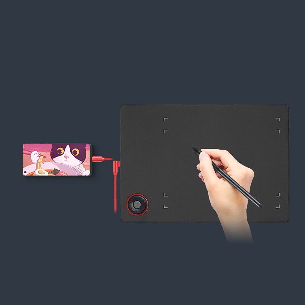 Digital Graphic Tablet Drawing Pad With Pen Quick Reading Pressure Sensing Board