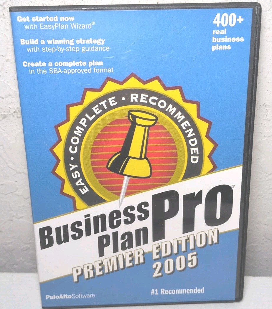 Business Plan Pro Premier Edition 2005 PC CD-ROM B104