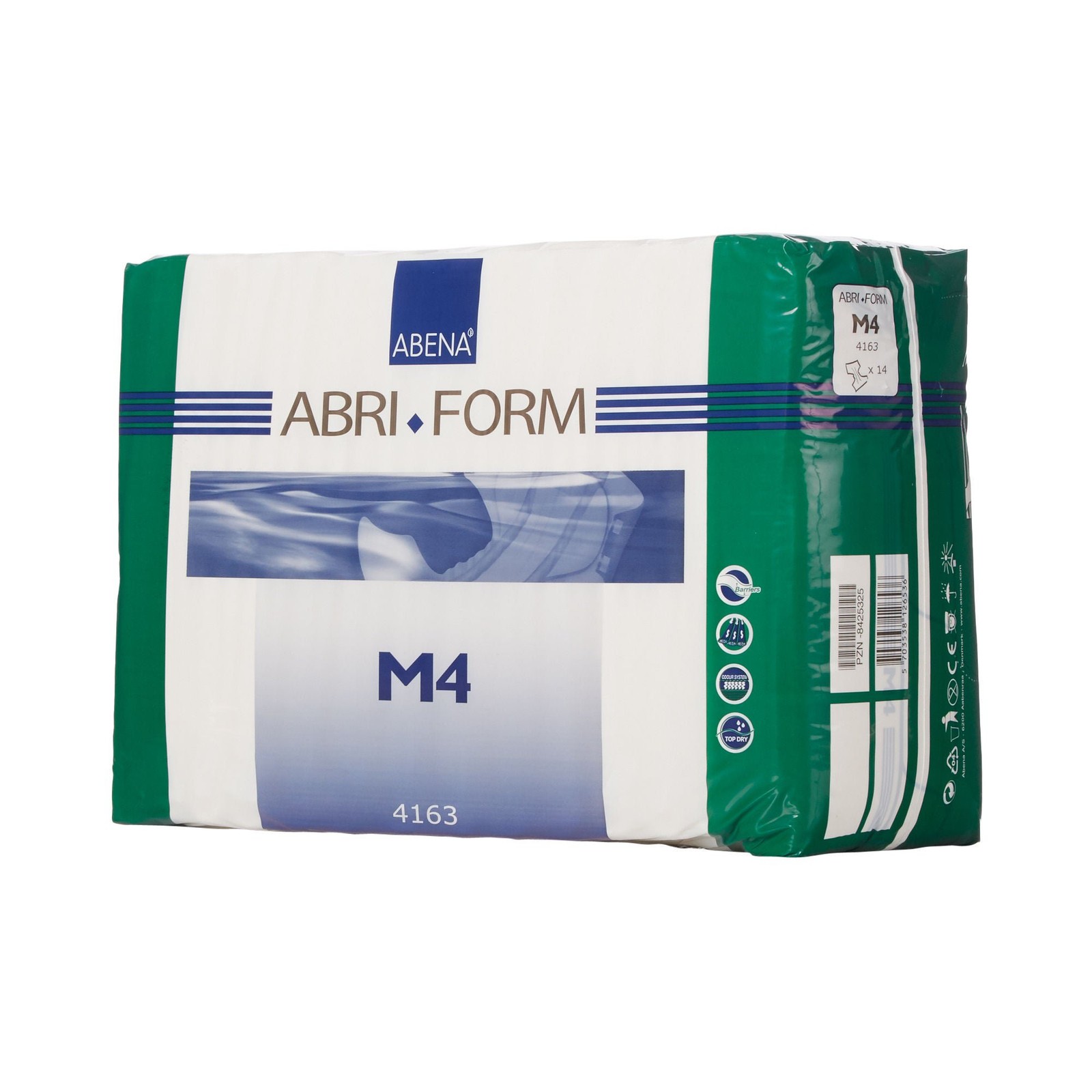Abena Abri-Form Comfort M4 Incontinence Brief M Contoured 4163 48 14 Ct