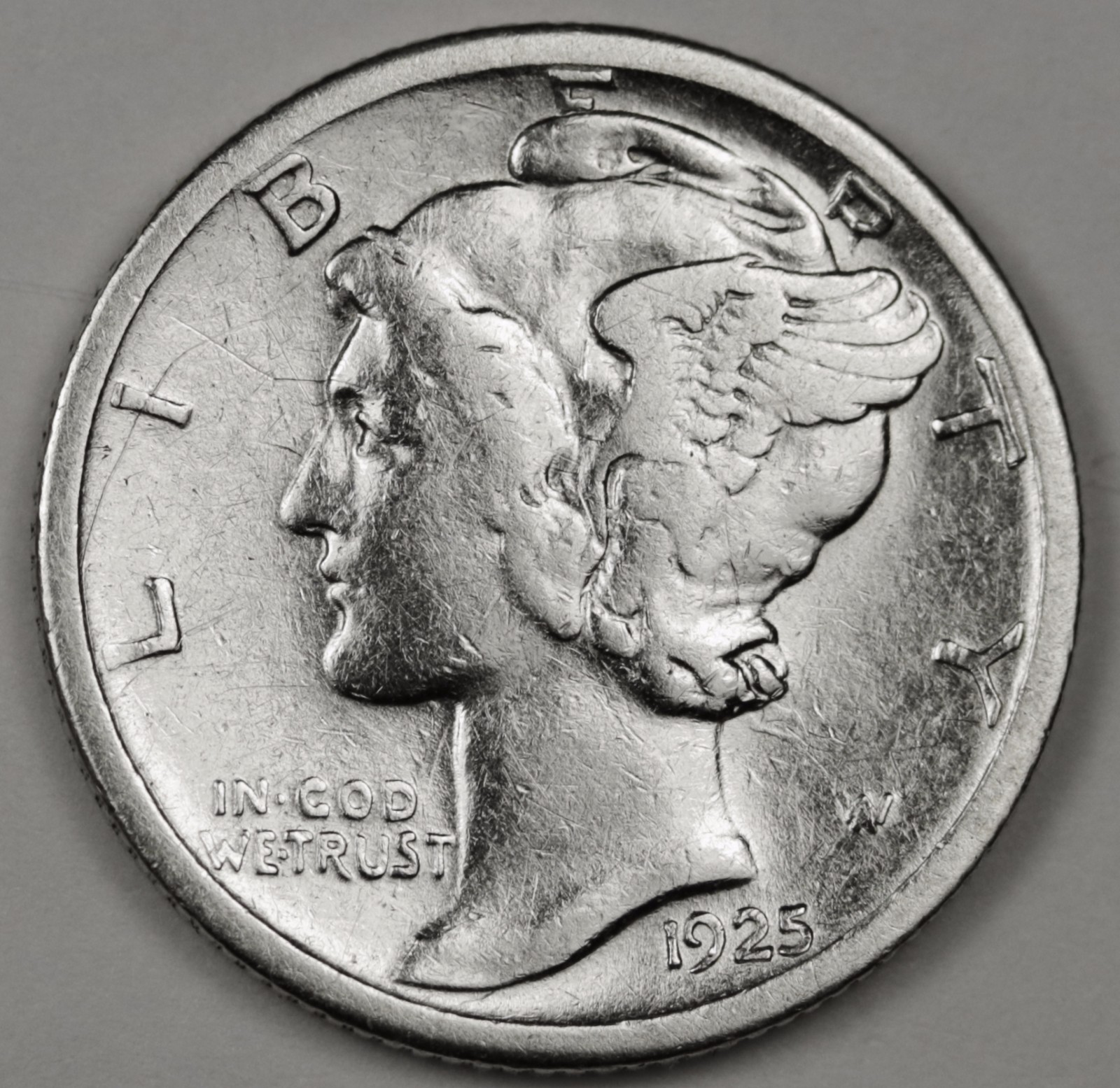 1925-s Mercury Head Dime.  High Grade.  100252  (Inventory A)