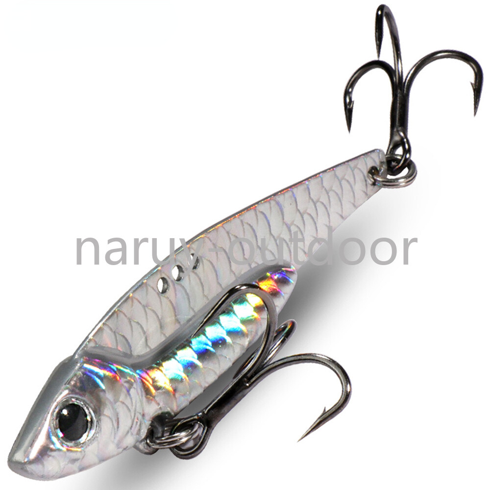 6 Pack Metal VIB Spinner Spoon Sinking Blade Fishing Lure Bass Pike Trout Baits