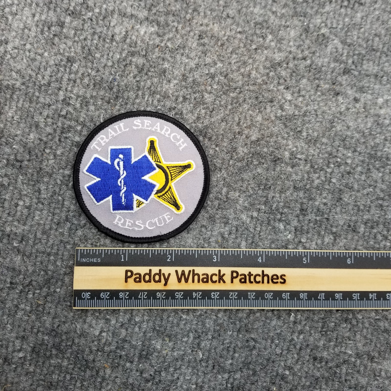 Trail Search & Rescue Patch SAR Star Of Life EMT