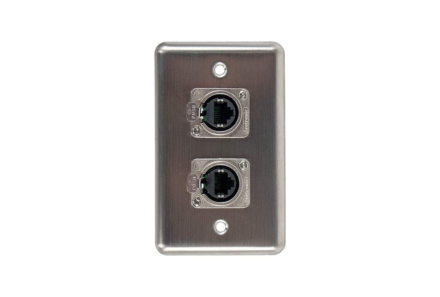 Elite Core Duplex Wall Plate w/2 Tactical Ethernet Connections D-2-2E