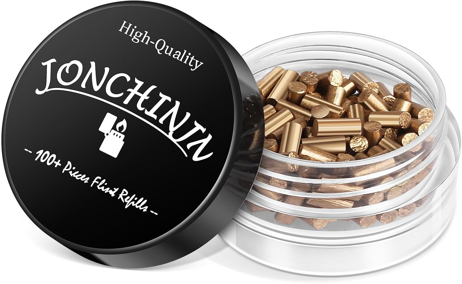 Lighter Flints 100+ Pcs, Premium Flint Replacement Refills, Multi-Brand Compatib