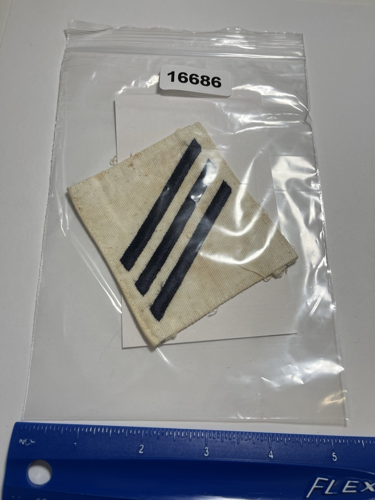 US Navy Non Rated Stripes Seaman White USN Uniform Patch INV16686