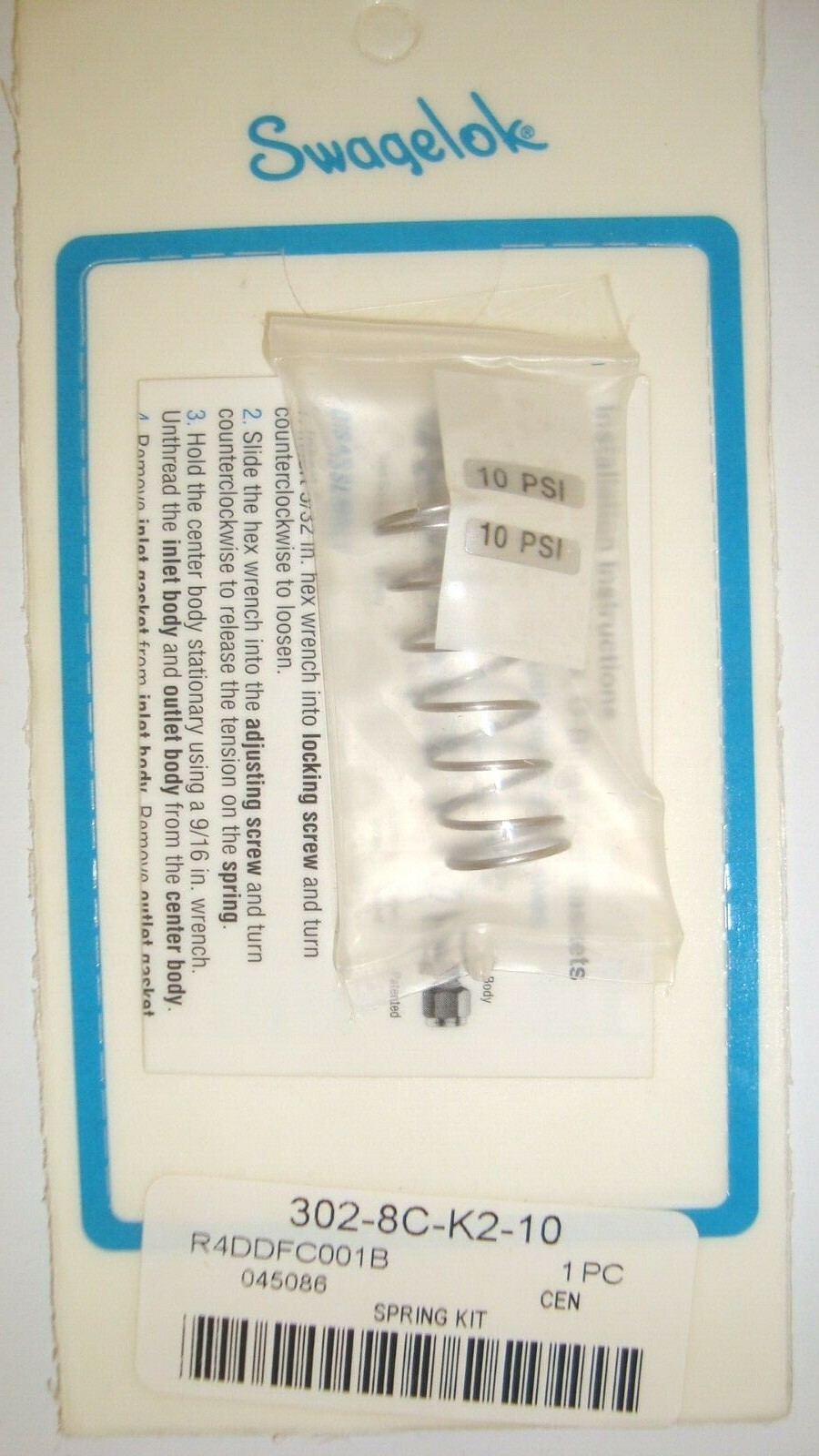 Swagelok, 302-8C-K2-10, SS Spring Kit  (I4)