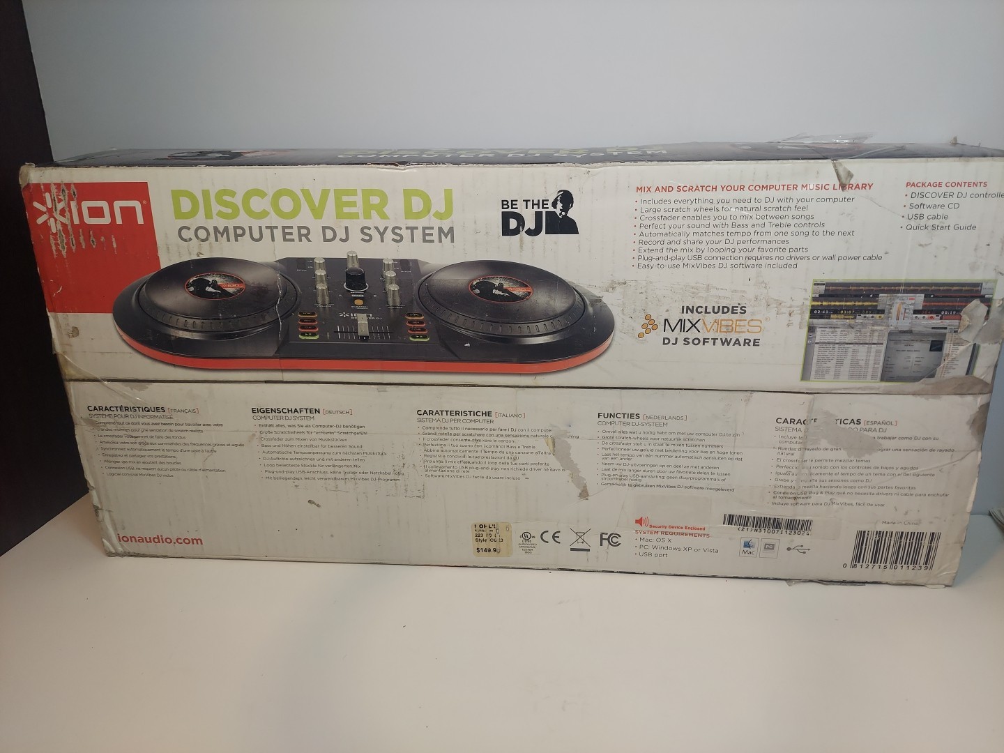 Ion Discover DJ Computer System Discovery PC Mac USB Open Box NIB