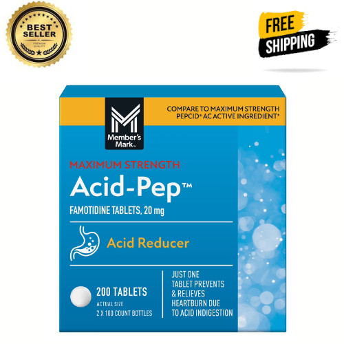 Members Mark Acid-Pep Famotidine Tablets, 20 mg (100 ct, 2pk.)