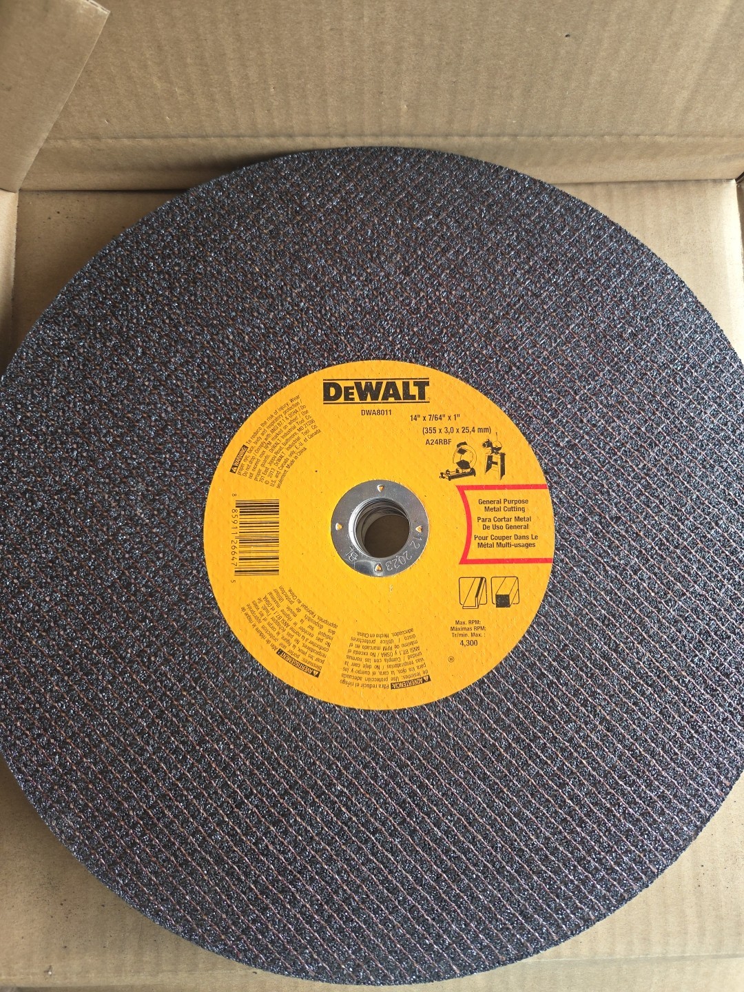 Dewalt Dw 8011 General Purpose Cut-Off Wheel  14" X 7/64"X 1" 10 Pack