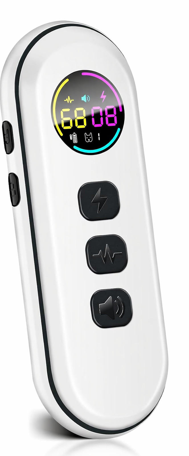 Ultra-Small Dog Shock Collar WHITE HANDHELD *REMOTE ONLY*, FOR 8"-26" COLLAR 16z
