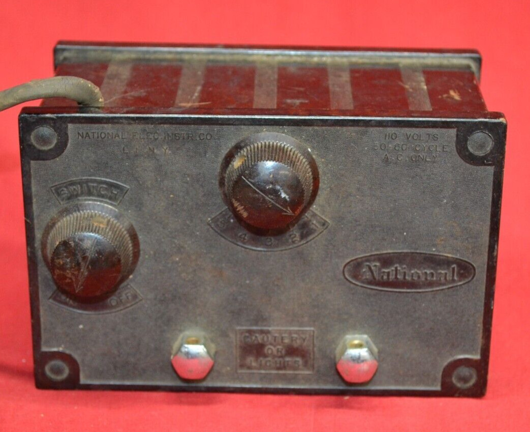 Old Vintage National Electrocautery Cauterizer Cautery Machine Transformer NY