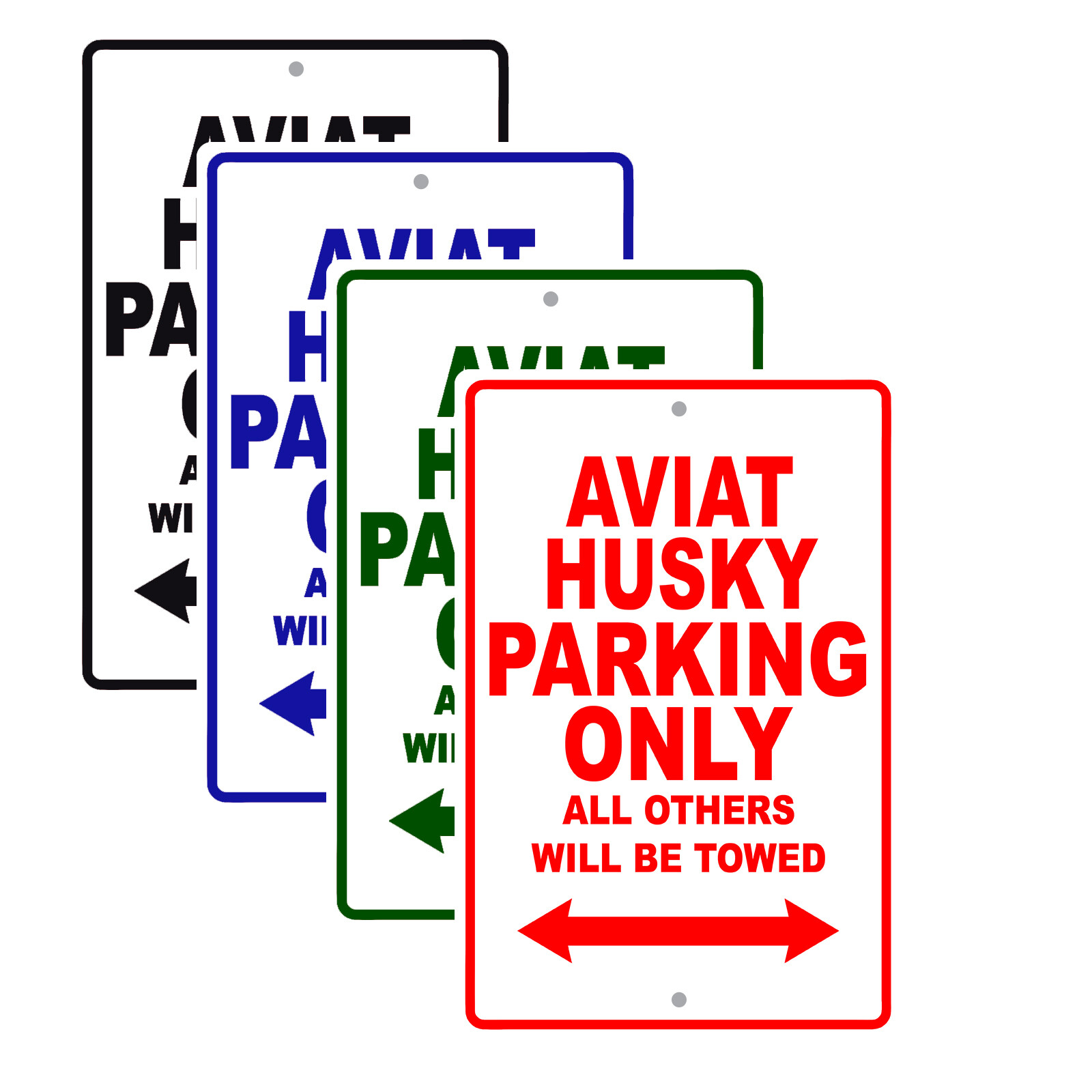 Aviat Husky Parking Only Aircraft Reserved Parking Notice Aluminum Metal Sign
