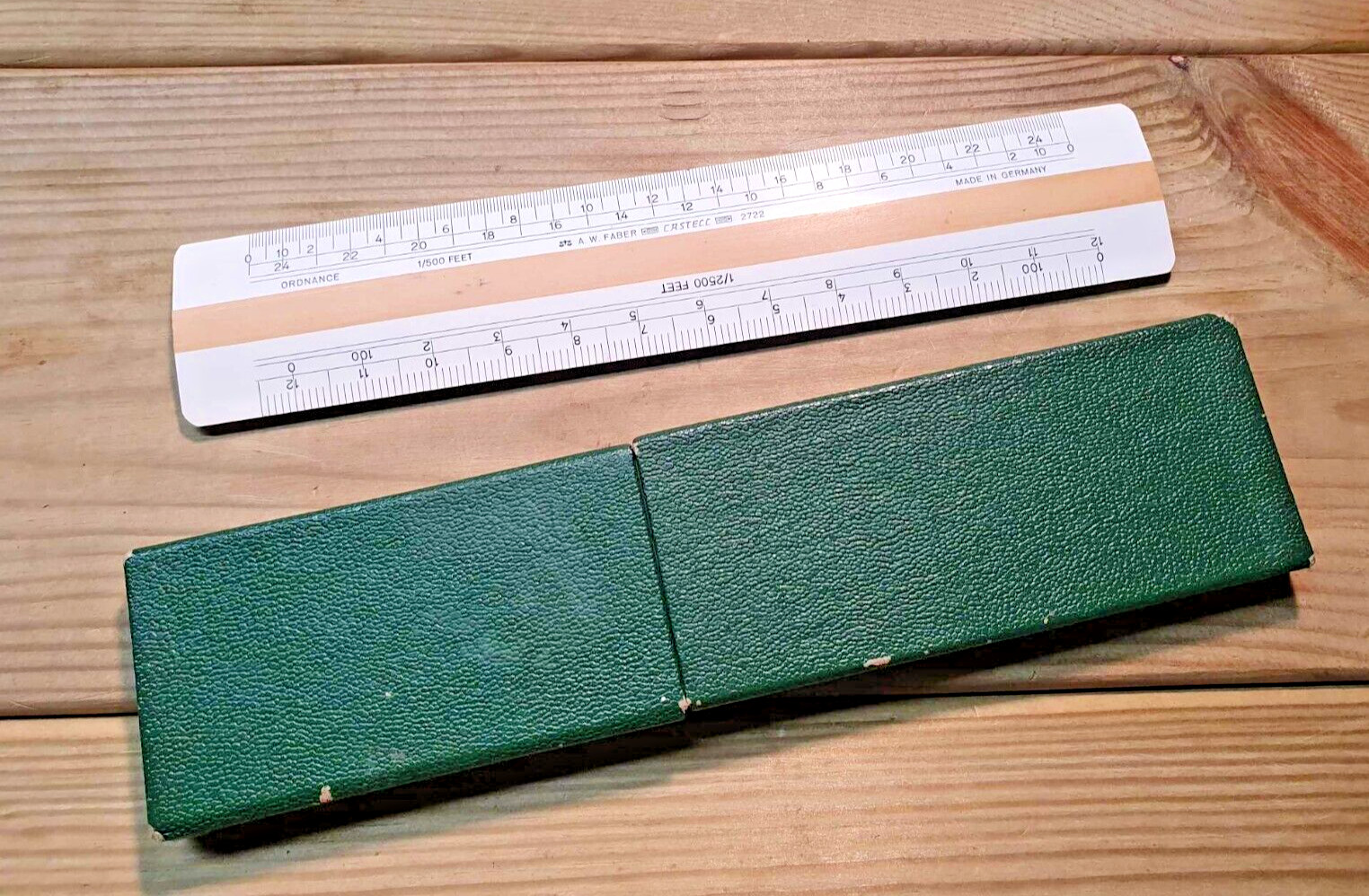 Vintage A W Faber & Castell 2722 60's Scale Rule Engineer Math Tools Measurement