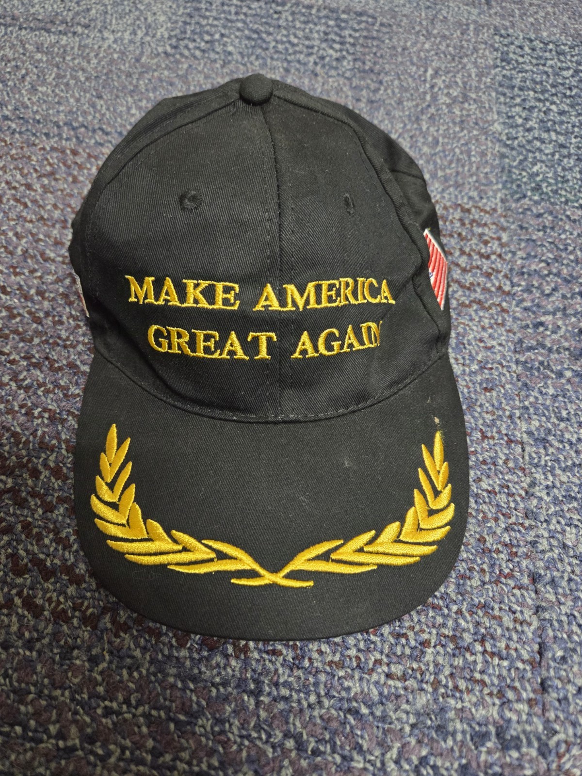 Donald Trump Make America Great Again Hat Lot Red Black US Flag Patch