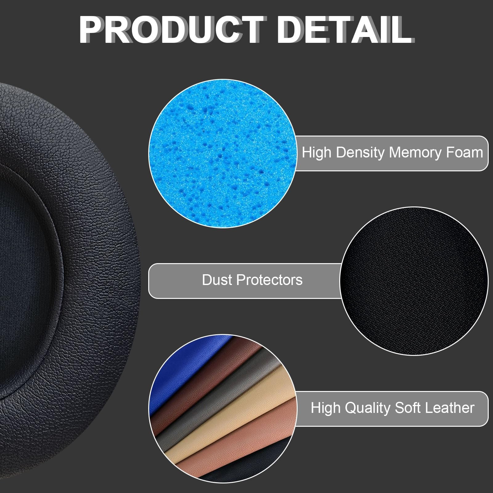 Replacement Ear Pads for Beats Studio 2 & Studio 3 Wired & Wireless Headphone...