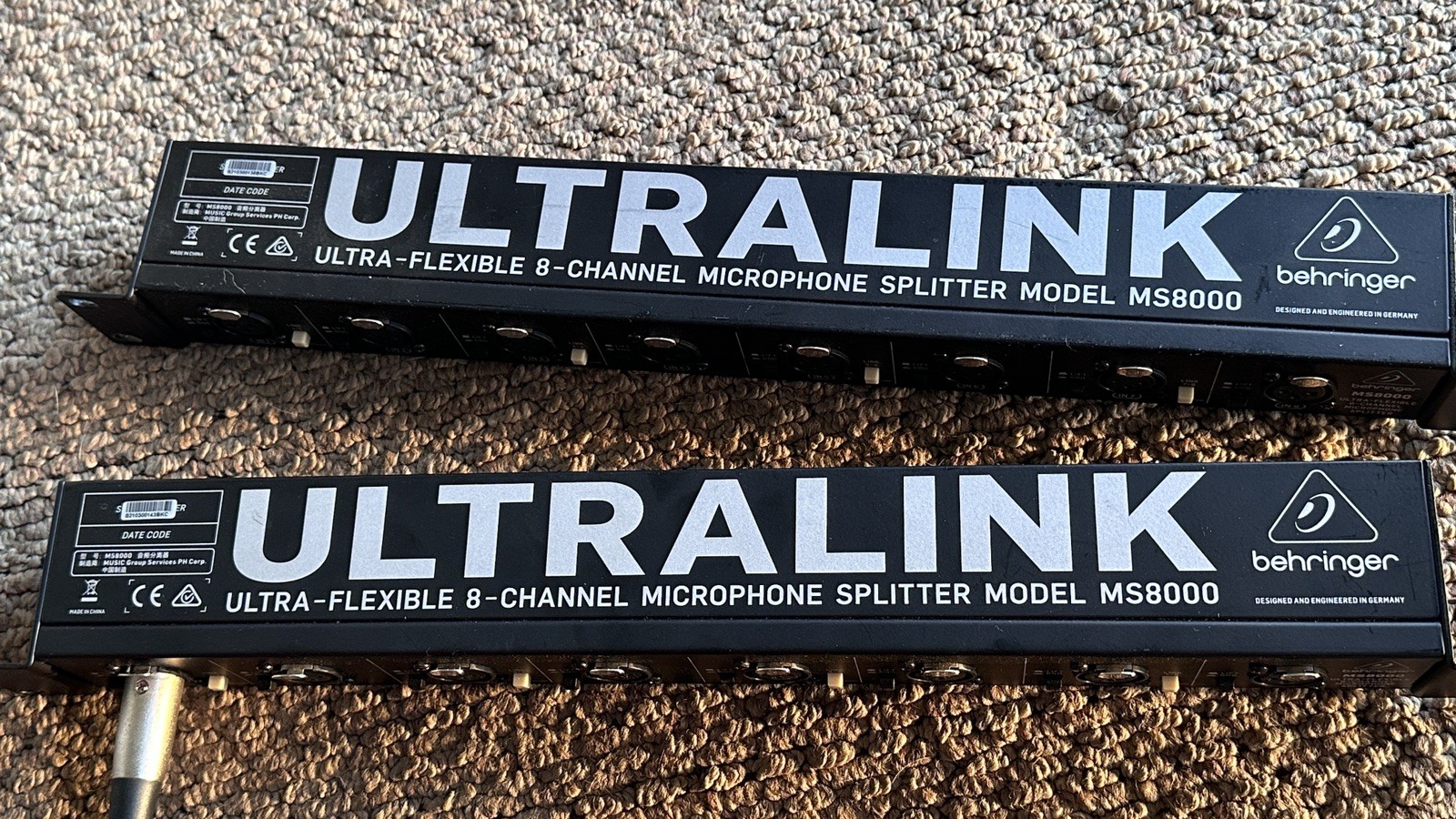 Behringer MS8000 8 CH XLR Mic Line Splitter IEM Snake Rack Live Sound Box DI LOT