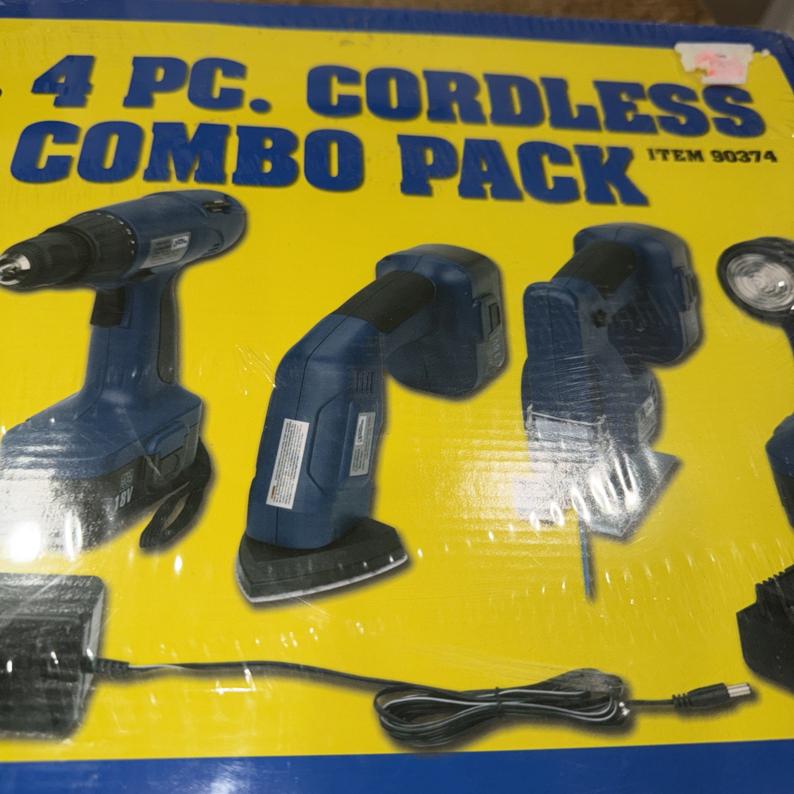 Drill Master 90374 18V 4pc Cordless Combo Pack Brand New