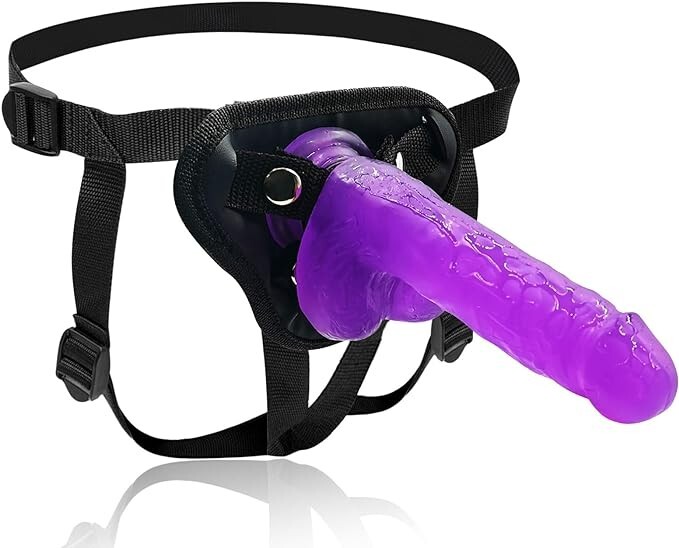 Dildo Couple Lesbian Strap-on Harness Silicone G-spot Anal Masturbators Sex Toy