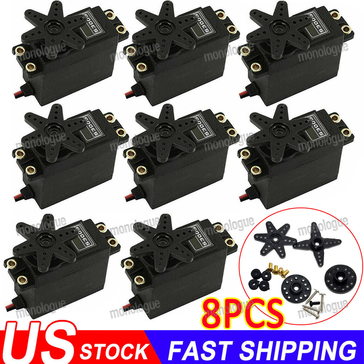 4-8 PCS S3003 Gear Standard High Torque Servo For RC Car Boat Helicopter Futaba