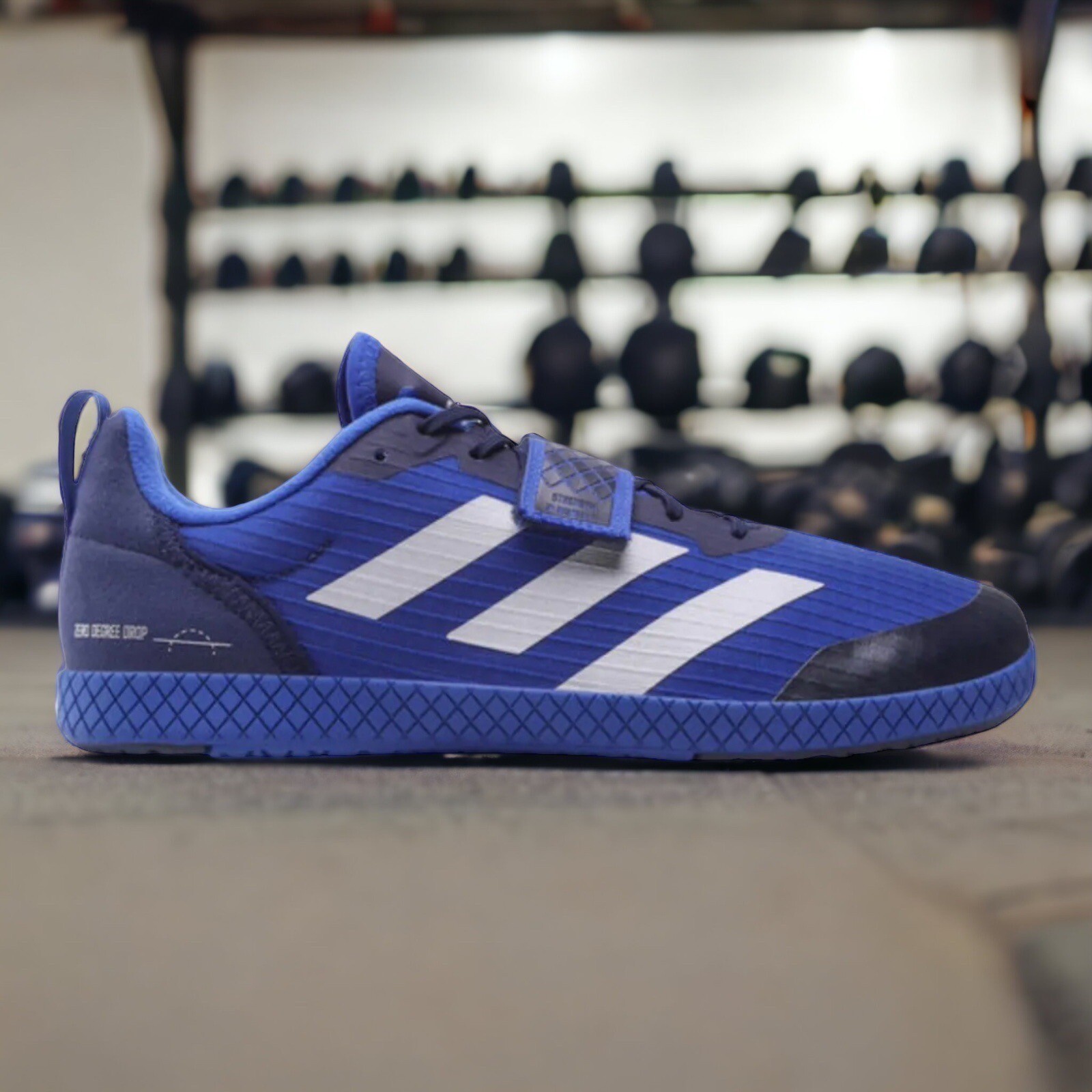Adidas THE TOTAL Weightlifting Shoes Men's Trainers Deadlift Blue Gym Sneakers