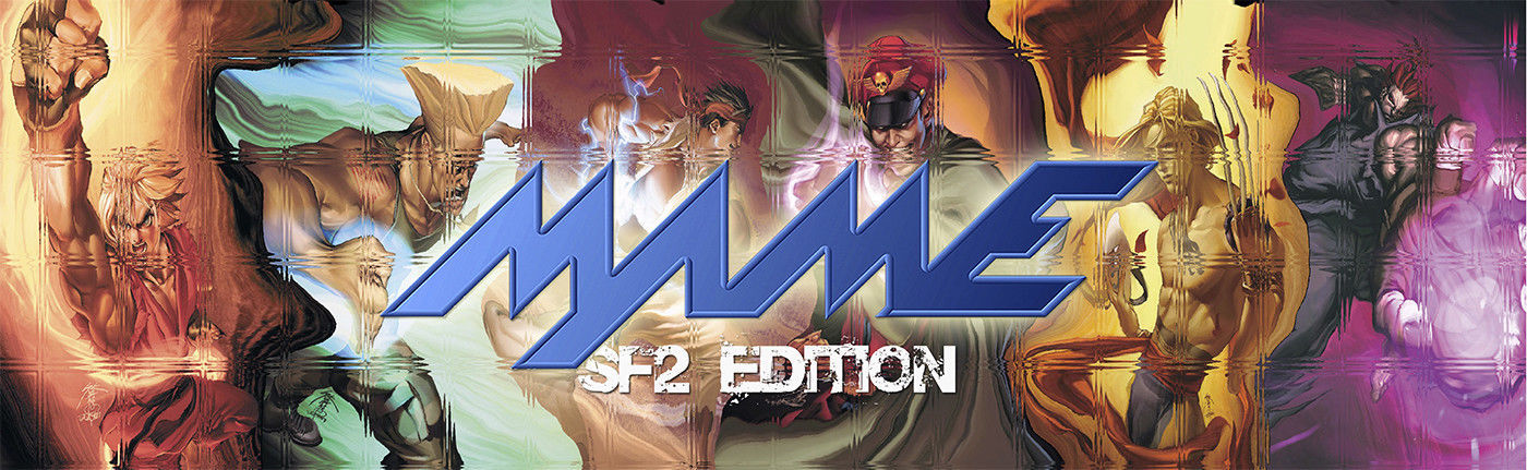 Mame SF2 Arcade Marquee For Reproduction Header/Backlit Sign