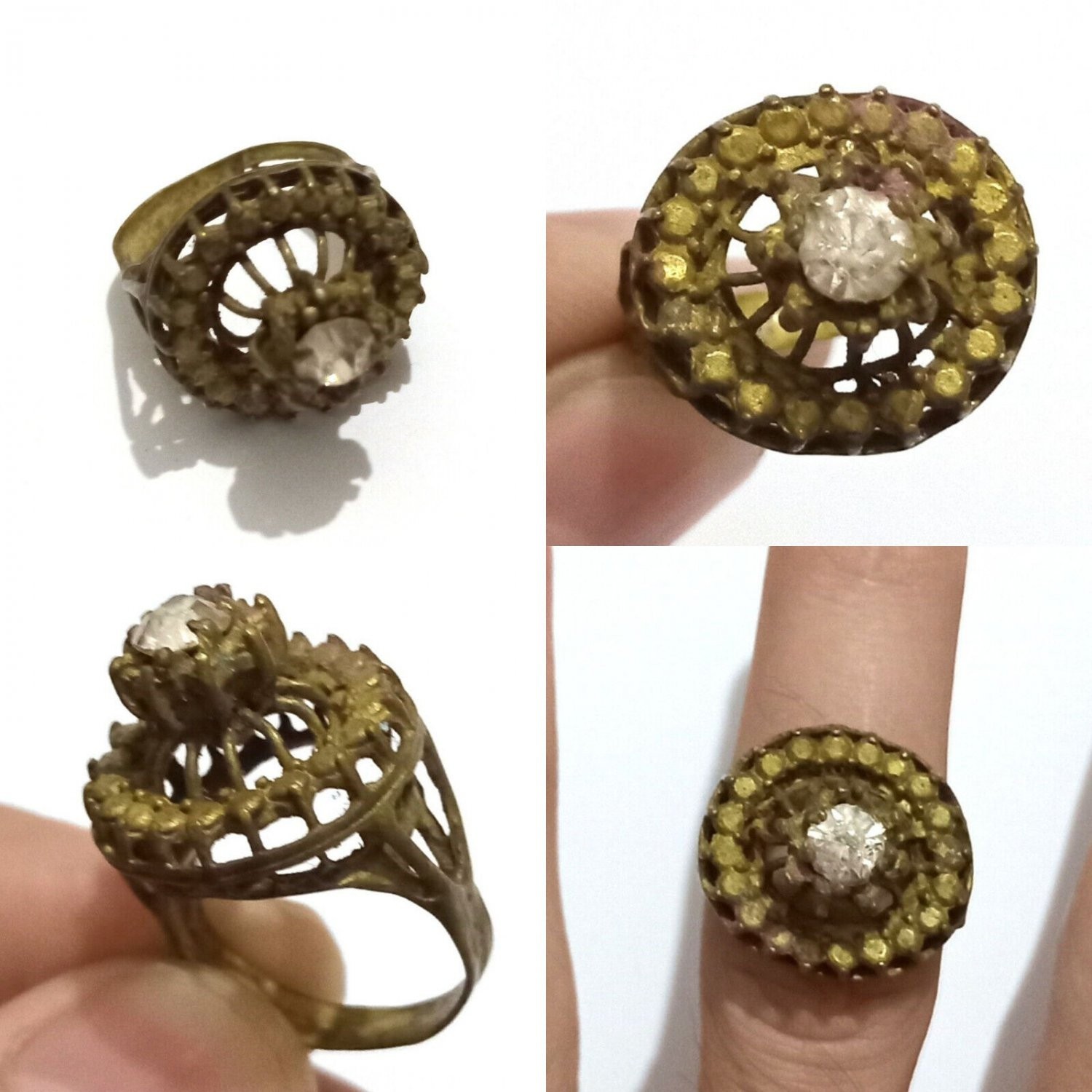 RARE ANCIENT BRONZE ANTIQUE ISLAMIC BRONZE RING ARABIC ARTIFACT VERY STUNNING