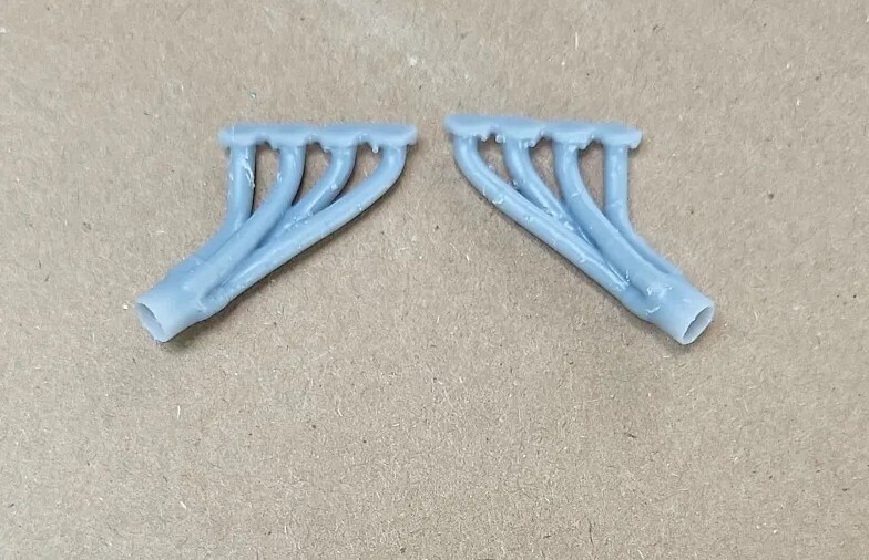 RESIZED RESIN 3D PRINTED 1/18 STD DOWNSWEPT HEADERS
