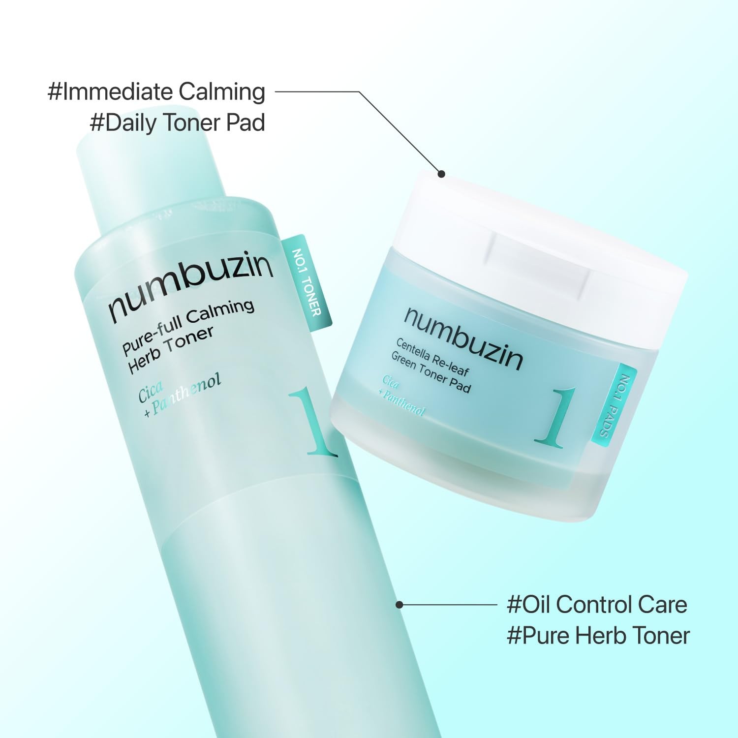 numbuzin No.1 Toner | Pure-Full Calming Herb Toner | Breakouts, Redness, Excess