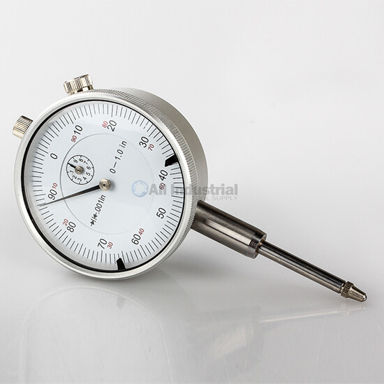 1" Dial Indicator 0.001" Graduation 0-100 Reading Lug Back White Face