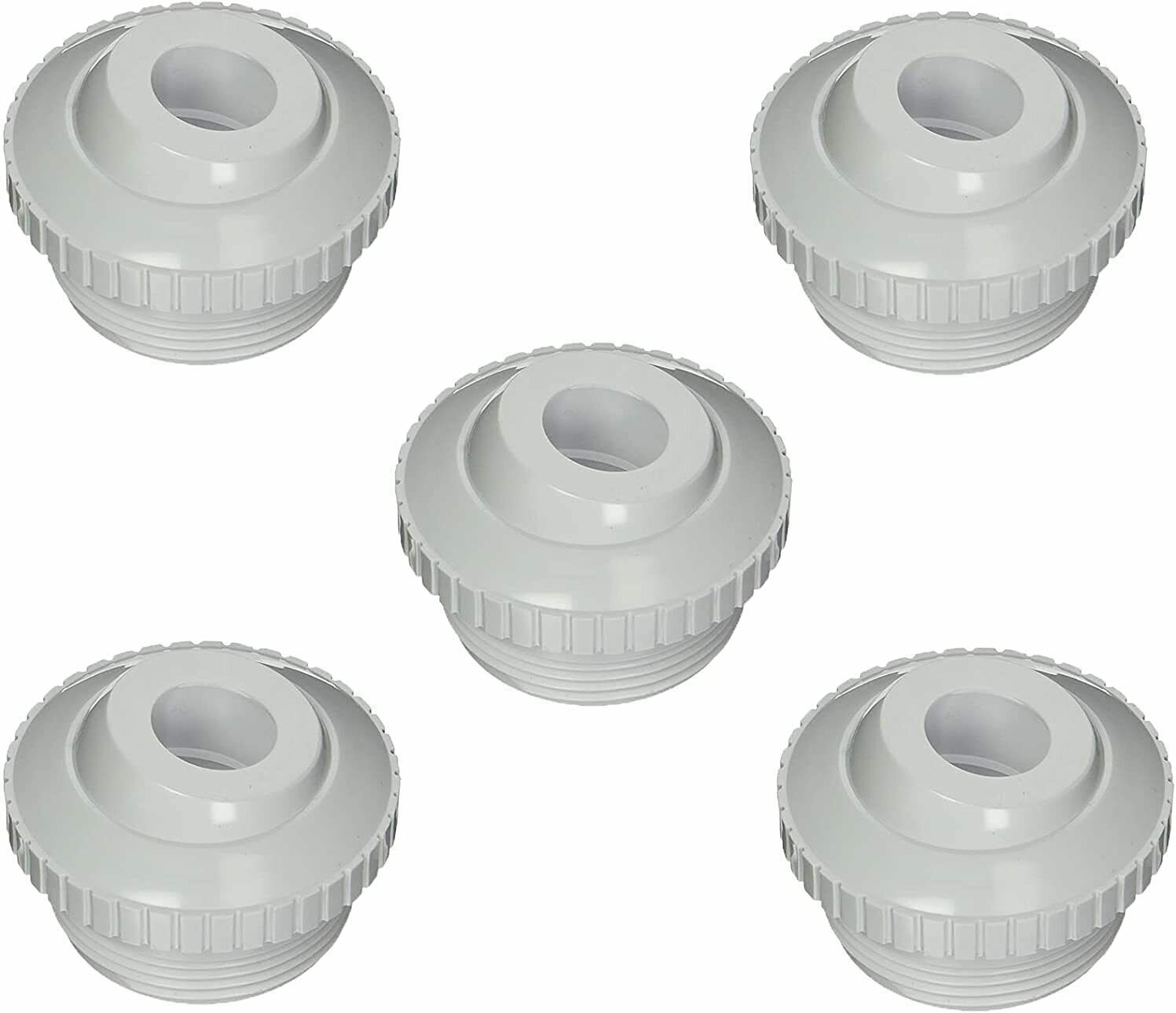 5 PCS Pool Spa Eyeball Jet Slotted Opening Nozzle 1.5" Threaded Adjustable Angle