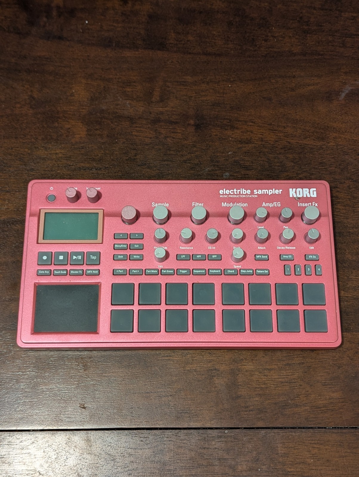 KORG electribe sampler Red Tabletop Sampler 16 Pads w/ Case, Adapter, 16GB SDHC