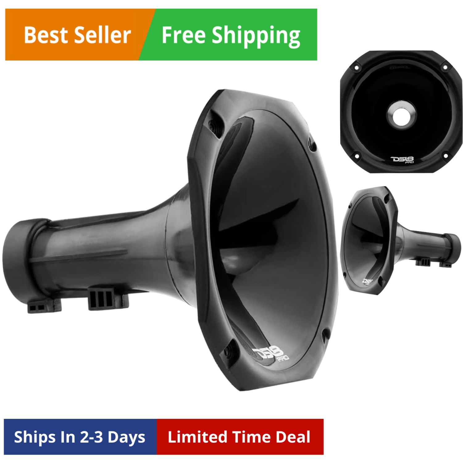 PRO-H110 Circular Universal Driver Horn Body Easy Twist On/Off Installation B...