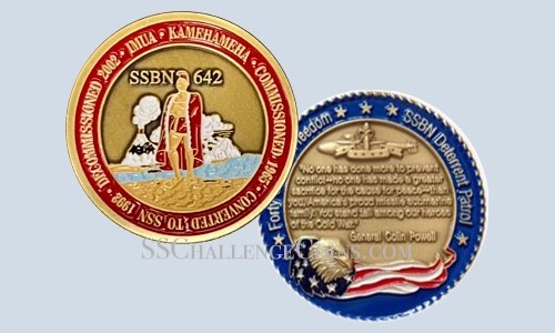 USS Kamehameha SSBN 642 Submarine Challenge Coin