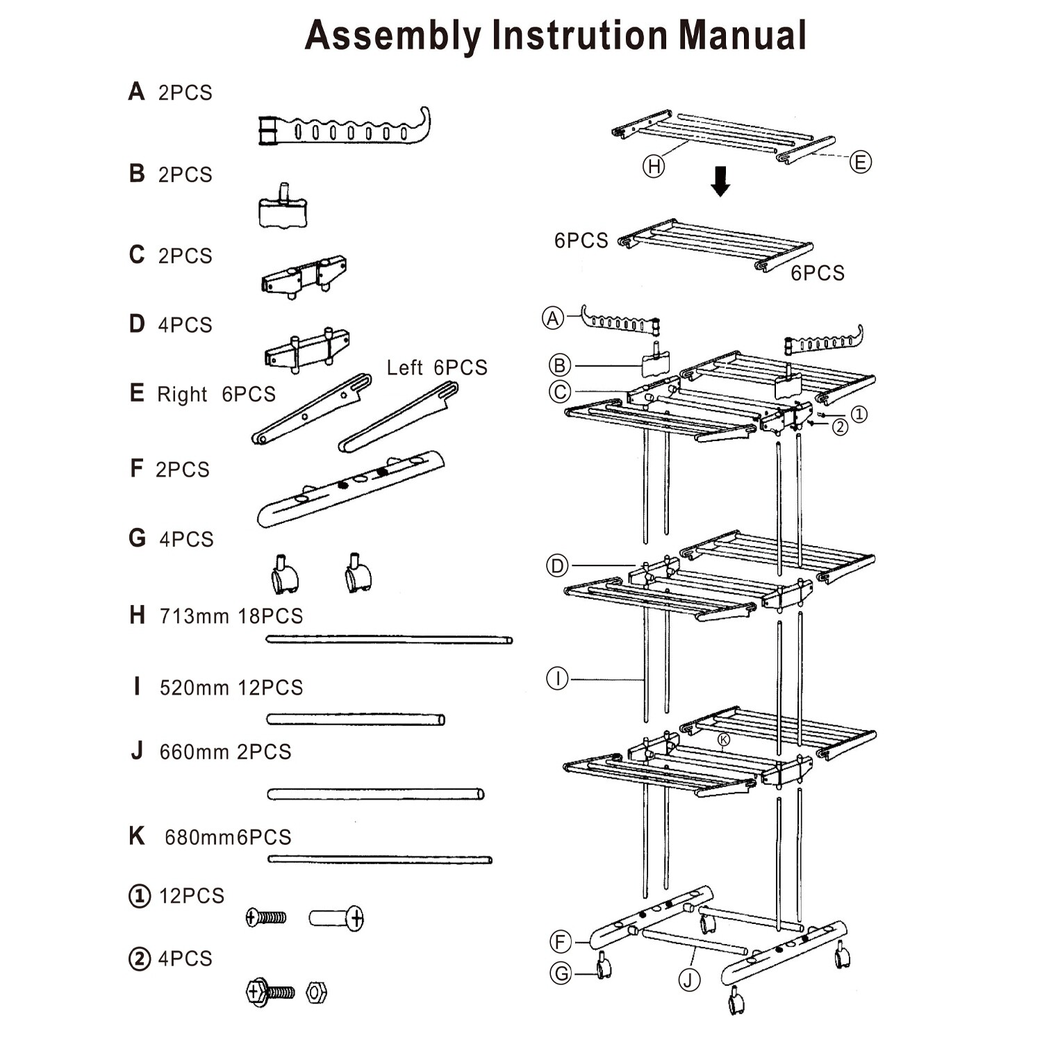 88LBS Load Folding Laundry Drying Rack Foldable Cloth Dryer Hanger Stand Storage
