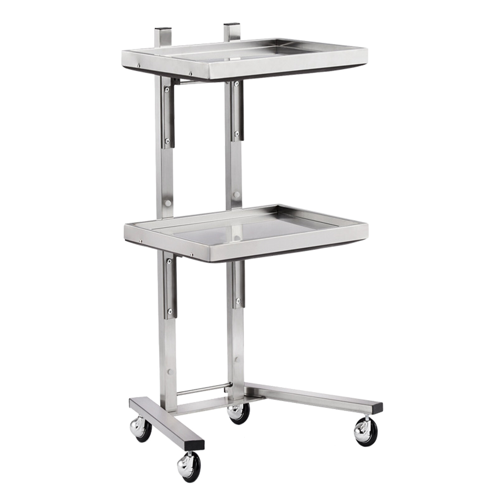Salon Stand Rolling Tray Mobile Beauty Trolley Cart  Foldable Tray Trolley