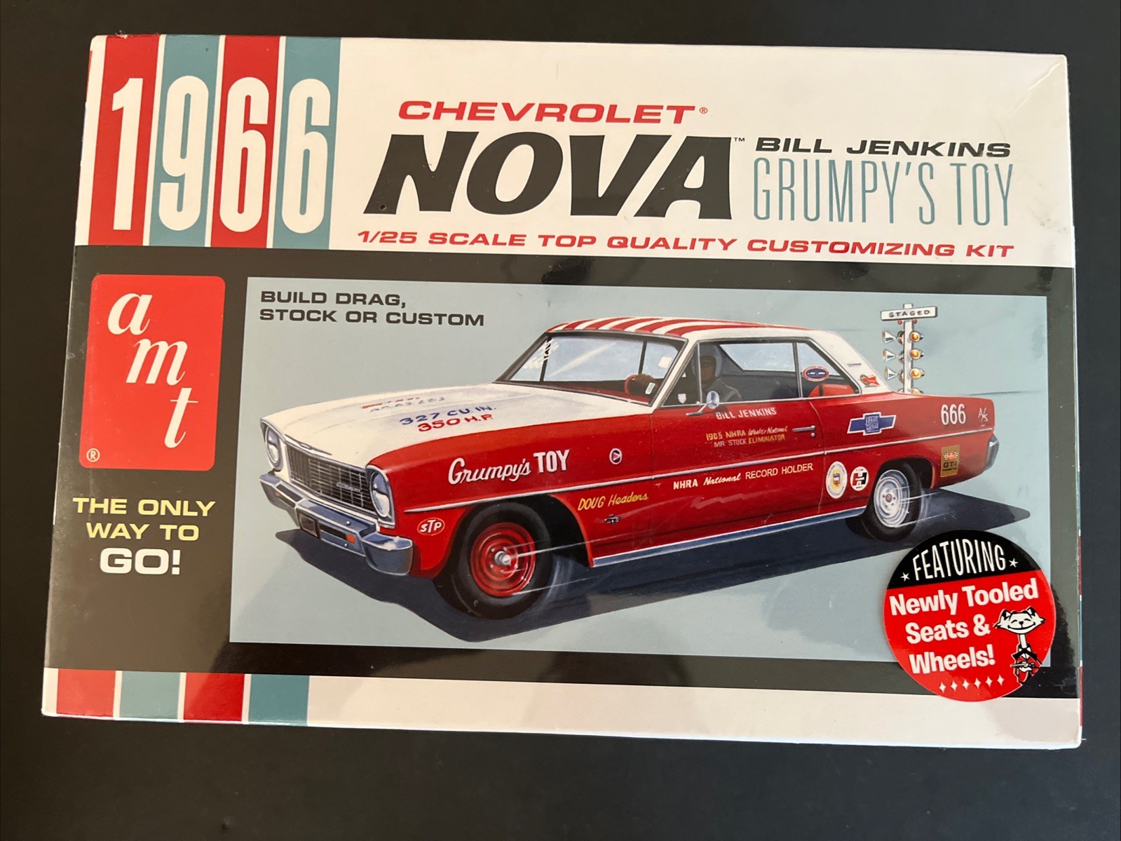 AMT 1/25 " GRUMPYS TOY 1966 CHEVY NOVA " Build 3 n 1 Car Model AMT772M New Seal