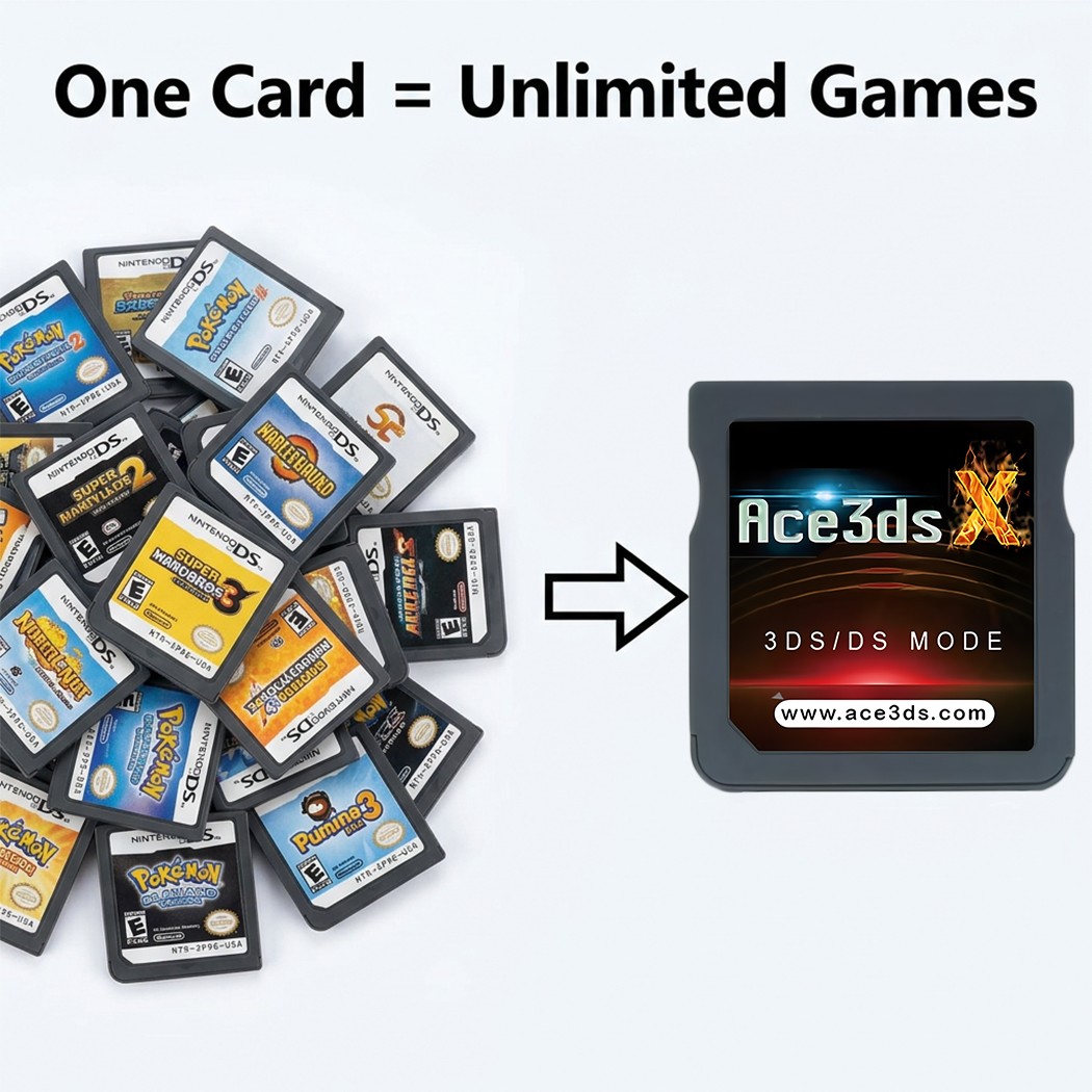 ACE3DS X SDHC For 3DS /2DS/DSi/DS Lite/DS to play NDS games Revolution Cartridge