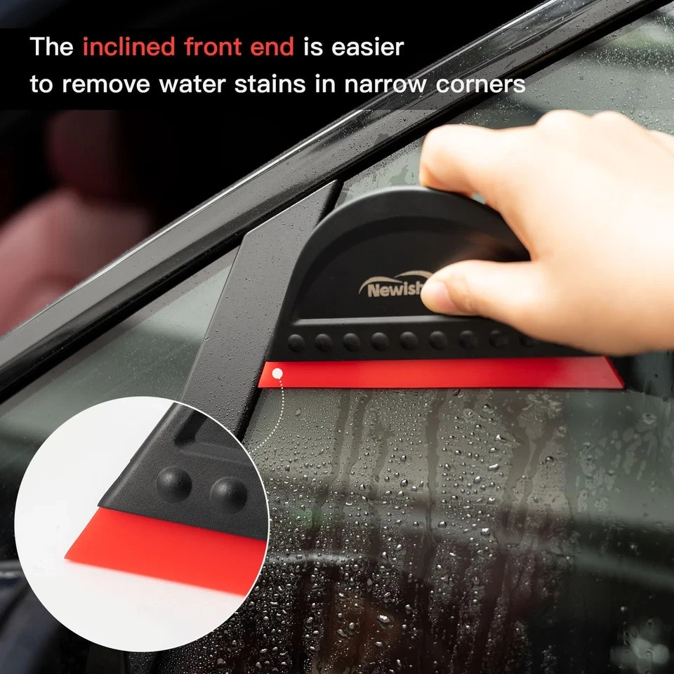 Window Tint Squeegee Black Small Scraper for Vinyl PPF Tools, 3 PCS Different...